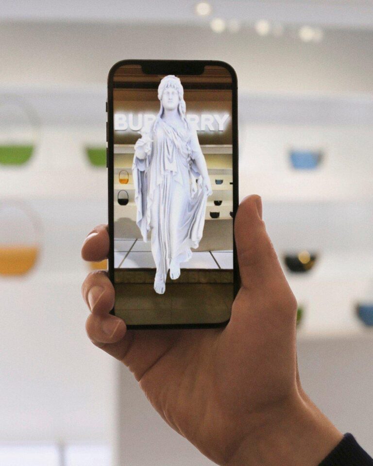 burberry AR app featuring olympia