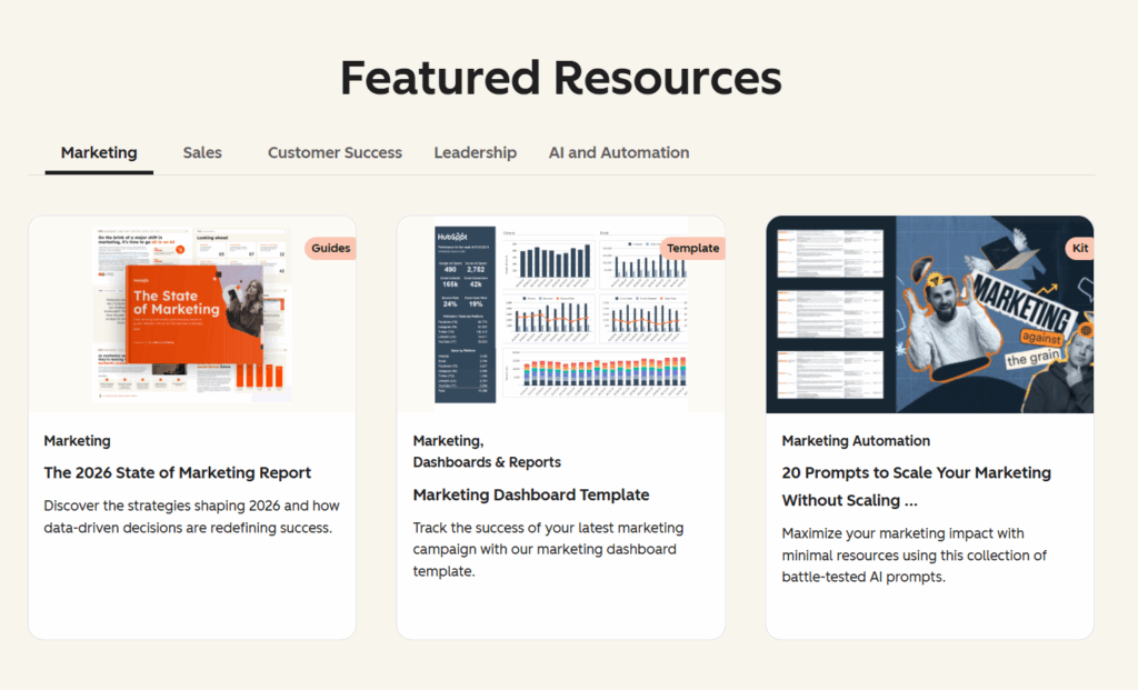 Hubspot Featured Resources